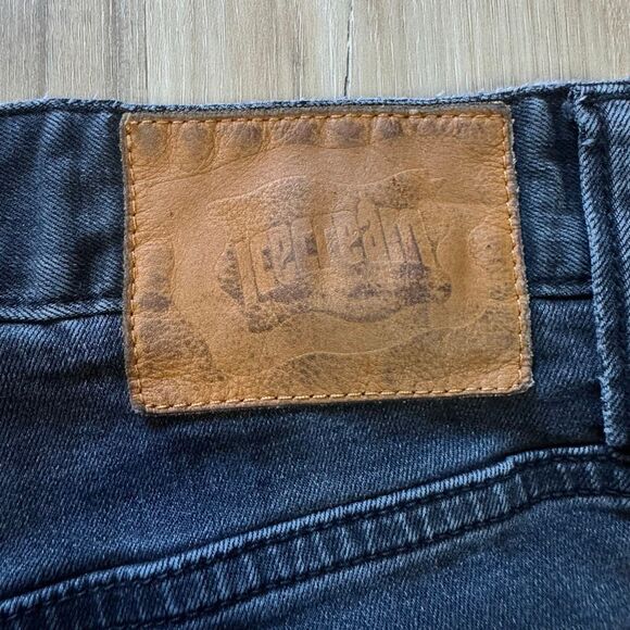 Icecream Jade Black Jeans Size 32 Blue Running Dog Graphic Distressed Streetwear - Picture 12 of 16